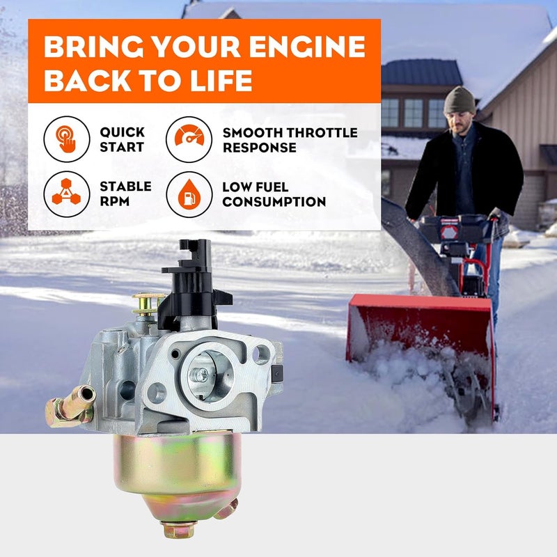 Hipa Storm 2620 2410 208cc Carburetor Kit for Troy Bilt Storm 2620 2410 2420 2690 Craftsman 208CC 179CC Snow Blower Thrower Parts Replace 951-12705 951-14027A HUAYI 165-SU Carb Kit With Ignition Key - Image 4